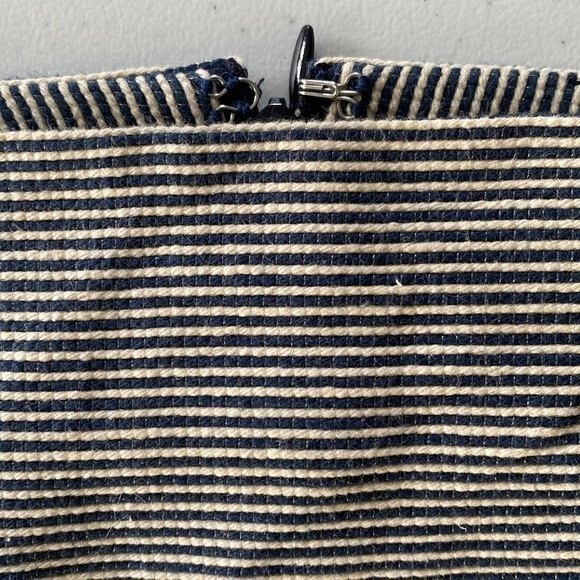 Talbots Pin Striped Lined Pencil Skirt Cotton Blend Office Careerwear Neutral - Picture 8 of 10